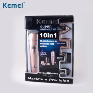 Kemei Rechargeable Hair Trimmer 10in1 Multifunction Hair Clipper Electric Shaver Nose Trimmer