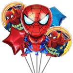 Pack Of 5 Spiderman Foil Balloons