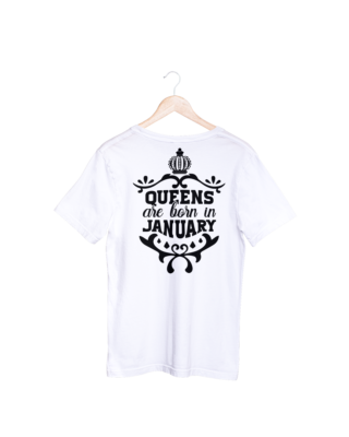 Queens Are Born In January T-shirt