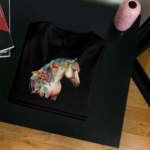 Blue Hair Fantasy Horse T-shirt