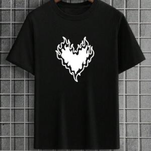 burning heart t-shirt