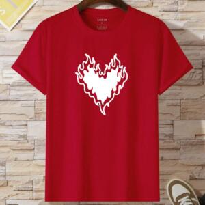 burning heart t-shirt