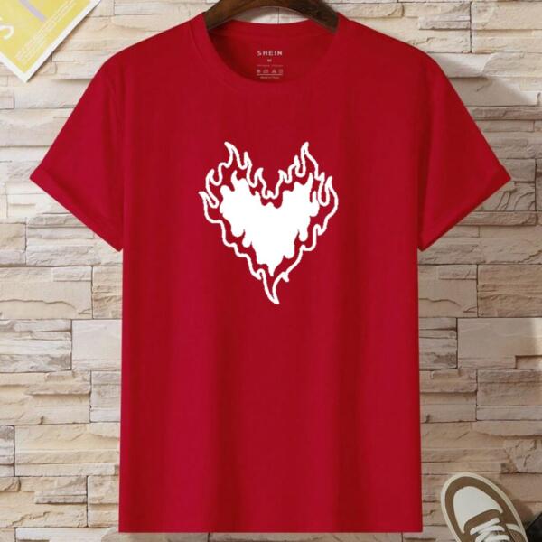 burning heart t-shirt