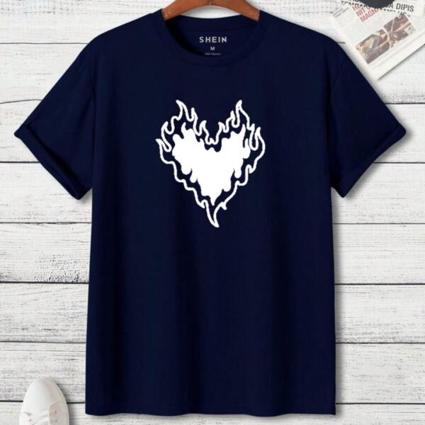 burning heart t-shirt