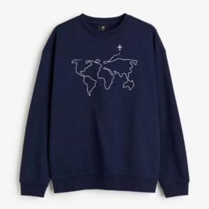 world map sweatshirt