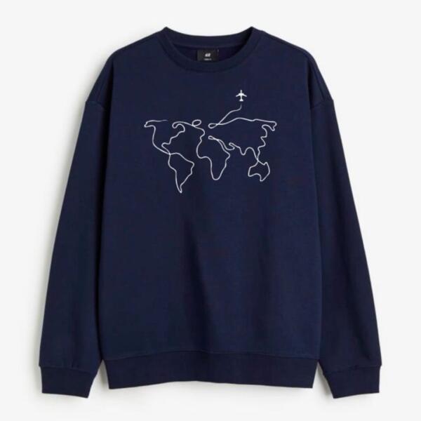 world map sweatshirt