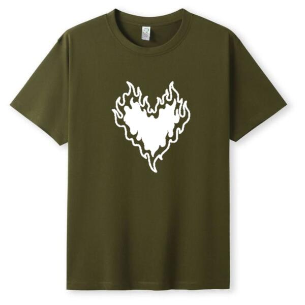 burning heart t-shirt