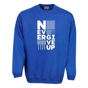 never give up sweatshirt