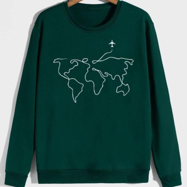 world map sweatshirt