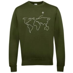 world map sweatshirt