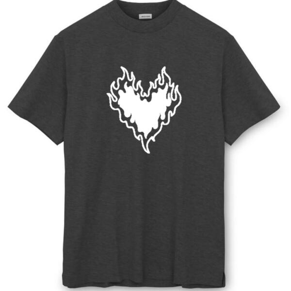 burning heart t-shirt