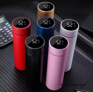 Stainless Steel 500ML Smart Thermos Water Bottle Led Digital Temperature Display 1