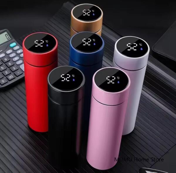 Stainless Steel 500ML Smart Thermos Water Bottle Led Digital Temperature Display 1