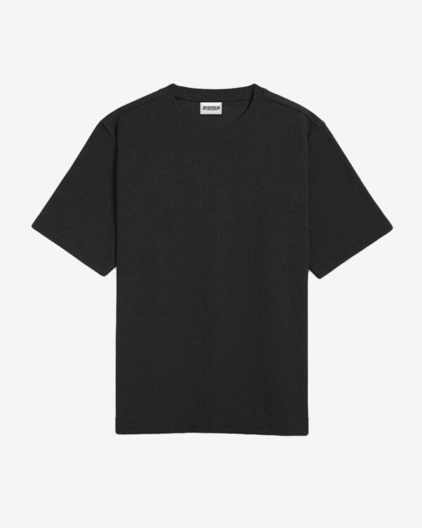 waffle knitted black