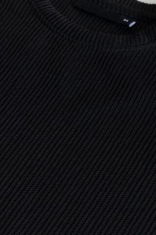 waffle knitted black texture