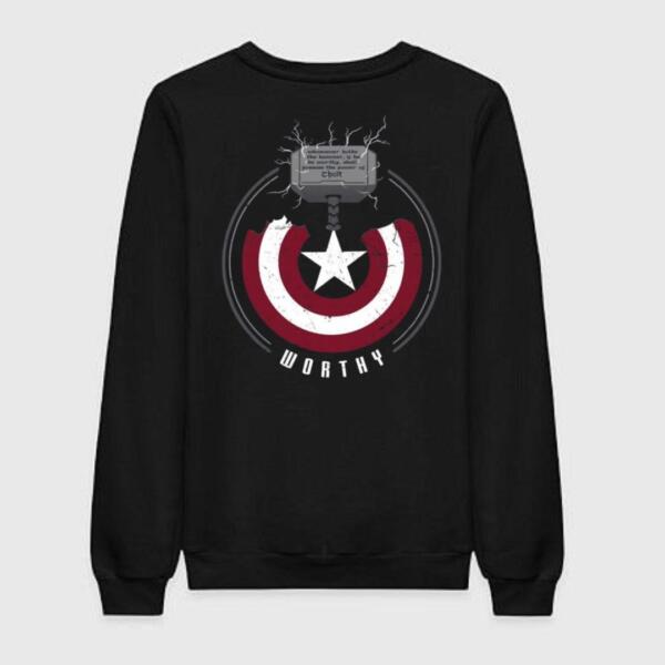 Captain America Worthy Sweatshirt Captain America Worthy Sweatshirt
