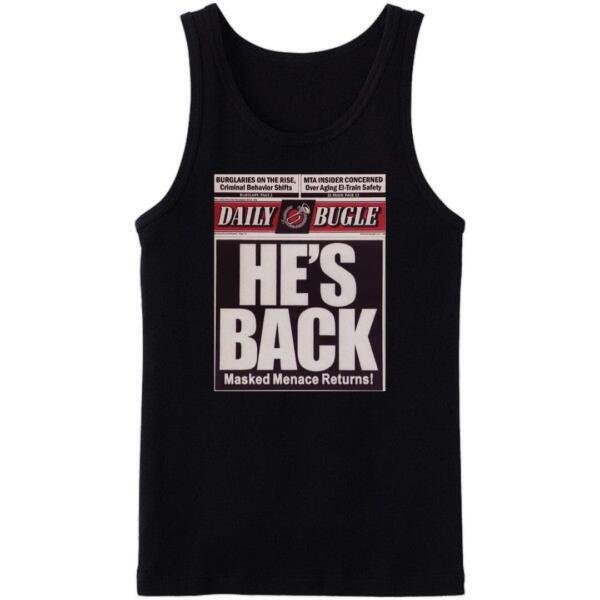 Daily Bugle Mask Menace Returns Tanktop Daily Bugle Mask Menace Returns Tanktop