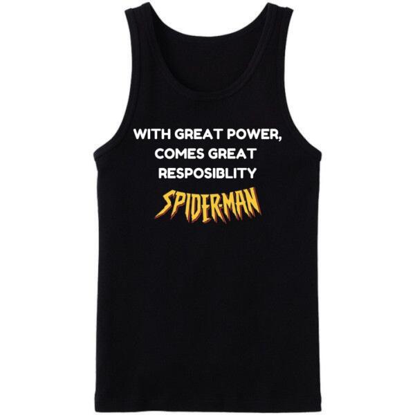 With Great Power Comes Great Responsiblity Tanktop