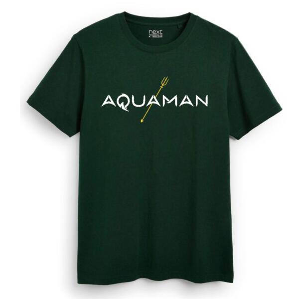 Aquaman Text With Trident T-Shirt (2)