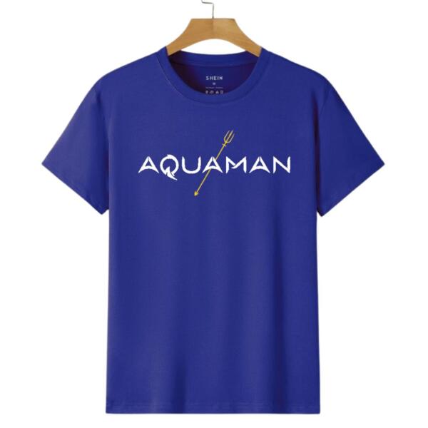 Aquaman Text With Trident T-Shirt (4)