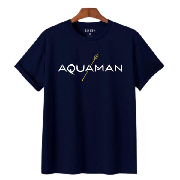 Aquaman Text With Trident T-Shirt (5)