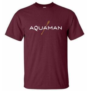 Aquaman Text With Trident T-Shirt (6)