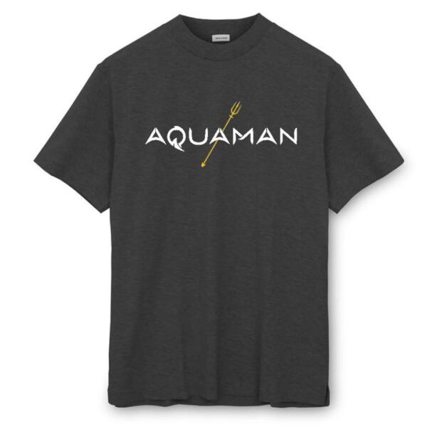 Aquaman Text With Trident T-Shirt