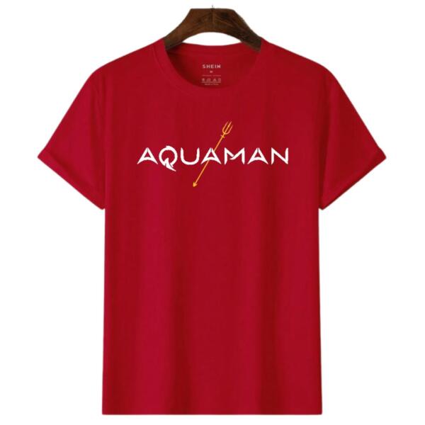 Aquaman Text With Trident T-Shirt (7)