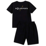 Aquaman Writing & Trident Short Tracksuit