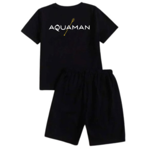 Aquaman Writing & Trident Short Tracksuit