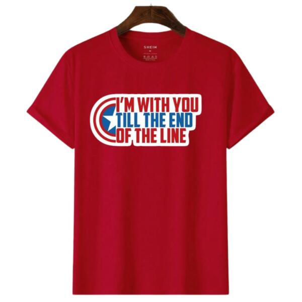 Captain America I'm With You Till The End Of The Line T-Shirt (7)