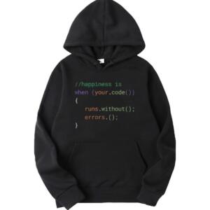 Happiness Is When Your Code Runs Without Error Hoodie