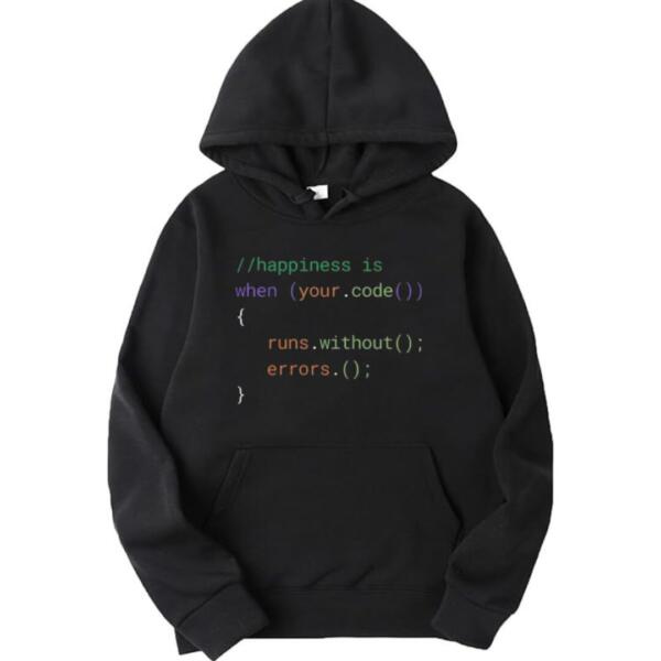Happiness Is When Your Code Runs Without Error Hoodie
