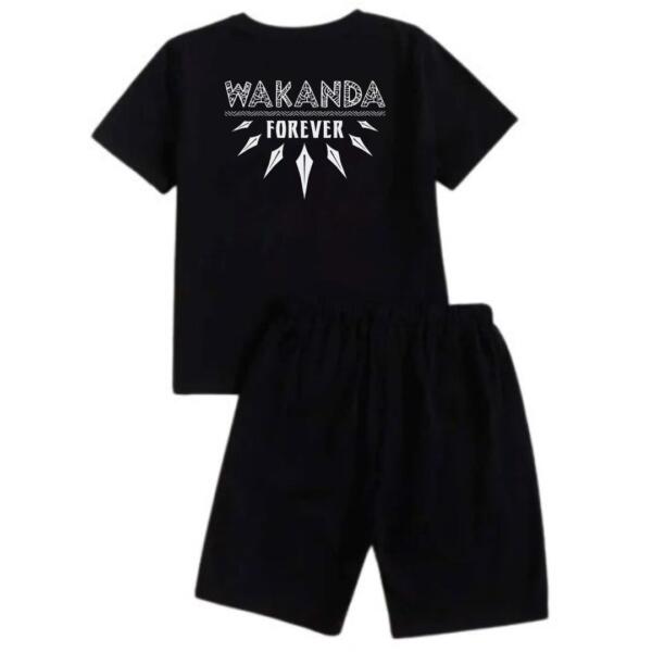 Wakanda Forever Collar Short Tracksuit
