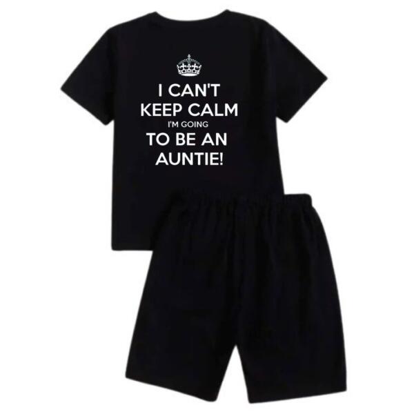I Can't Keep Calm I'm Going To Be An Auntie Short Tracksuit