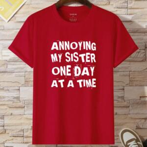 Annoying My Sister One Day At A Time T-Shirt (2)