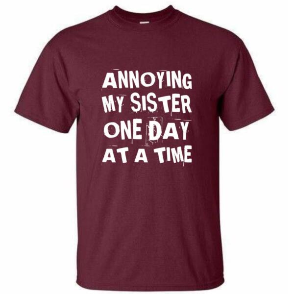 Annoying My Sister One Day At A Time T-Shirt (4)