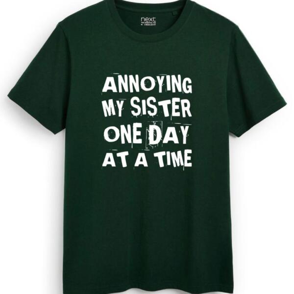 Annoying My Sister One Day At A Time T-Shirt (7)