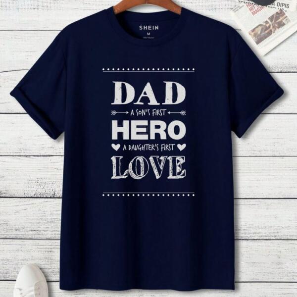 Dad Son's First Hero Daughter's First Love T-Shirt (3)