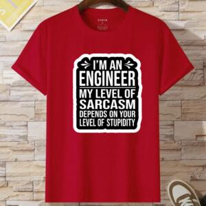 Engineer My Level Of Sarcasm T-Shirt (2)