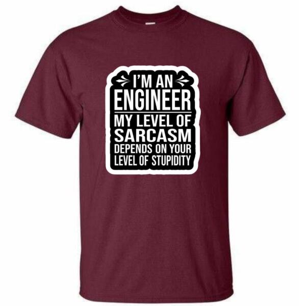 Engineer My Level Of Sarcasm T-Shirt (4)