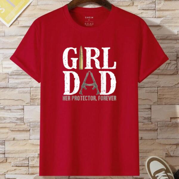Girl Dad Her Protector Forever T-Shirt (2)