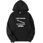 I Like People On The Table Open Hoodie