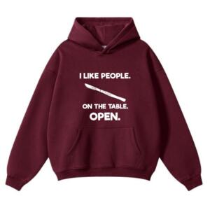I Like People On The Table Open Hoodie (2)
