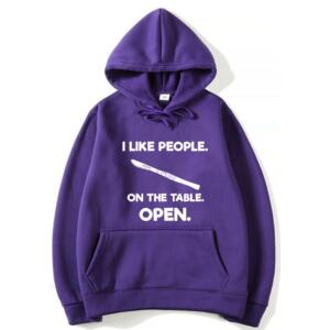 I Like People On The Table Open Hoodie - Image 7