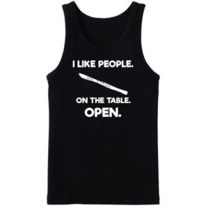 I Like People On The table Open Tanktop