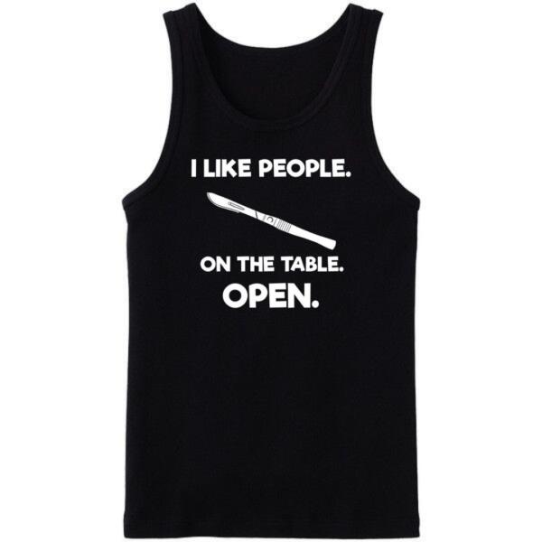 I Like People On The table Open Tanktop