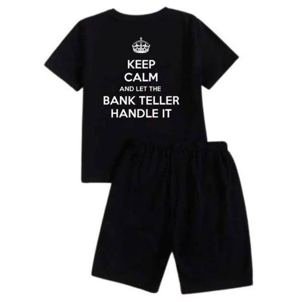 Keep Calm And Let The Bank Teller Handle It Short Tracksuit Keep Calm And Let The Bank Teller Handle It Short Tracksuit