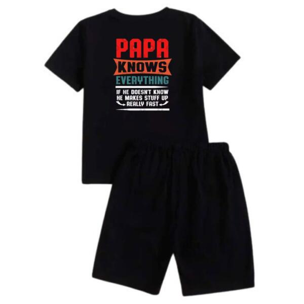 Papa Knows Everything Short Tracksuit