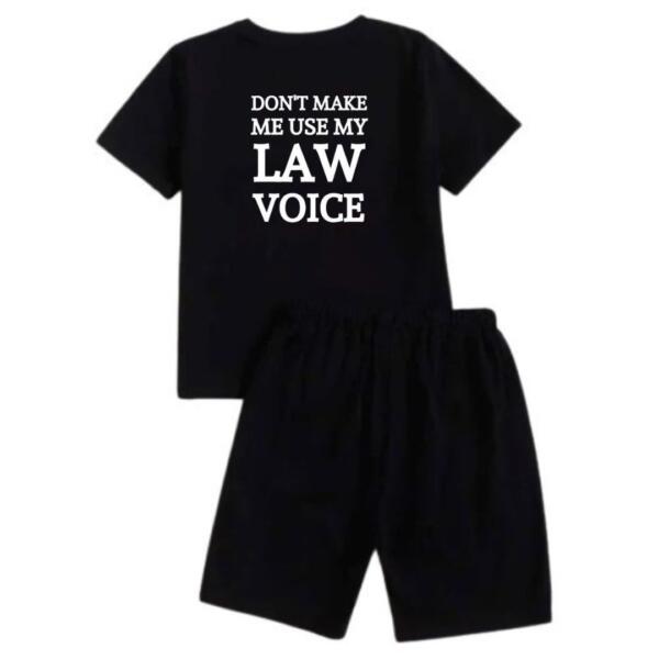 Don't Make Me Use My Law Voice Short Tracksuit
